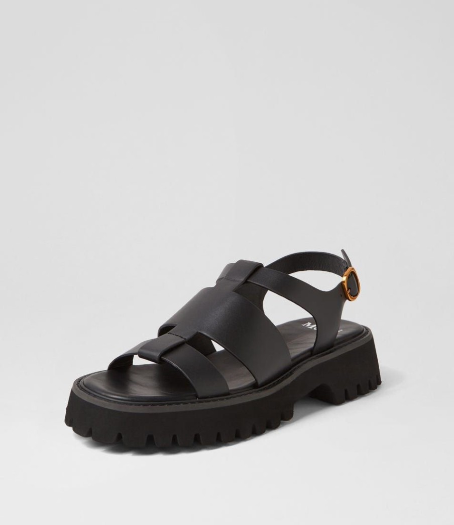 Shoes MOLLINI | Streem Black Leather Sandals