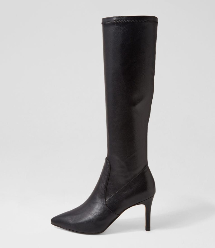 Shoes TOP END | Boydy Black Stretch Smooth Knee High Boots