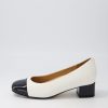 Shoes ZIERA | Knelis W Black Ivory Patent Leather Heels