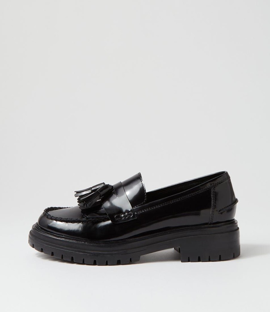 Shoes MOLLINI | Arrin Black Box Leather Flat Shoes