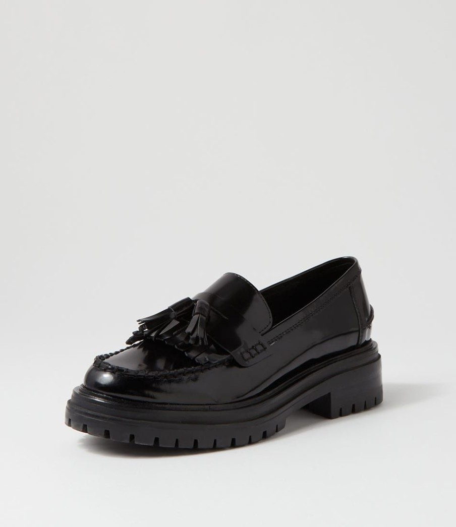 Shoes MOLLINI | Arrin Black Box Leather Flat Shoes