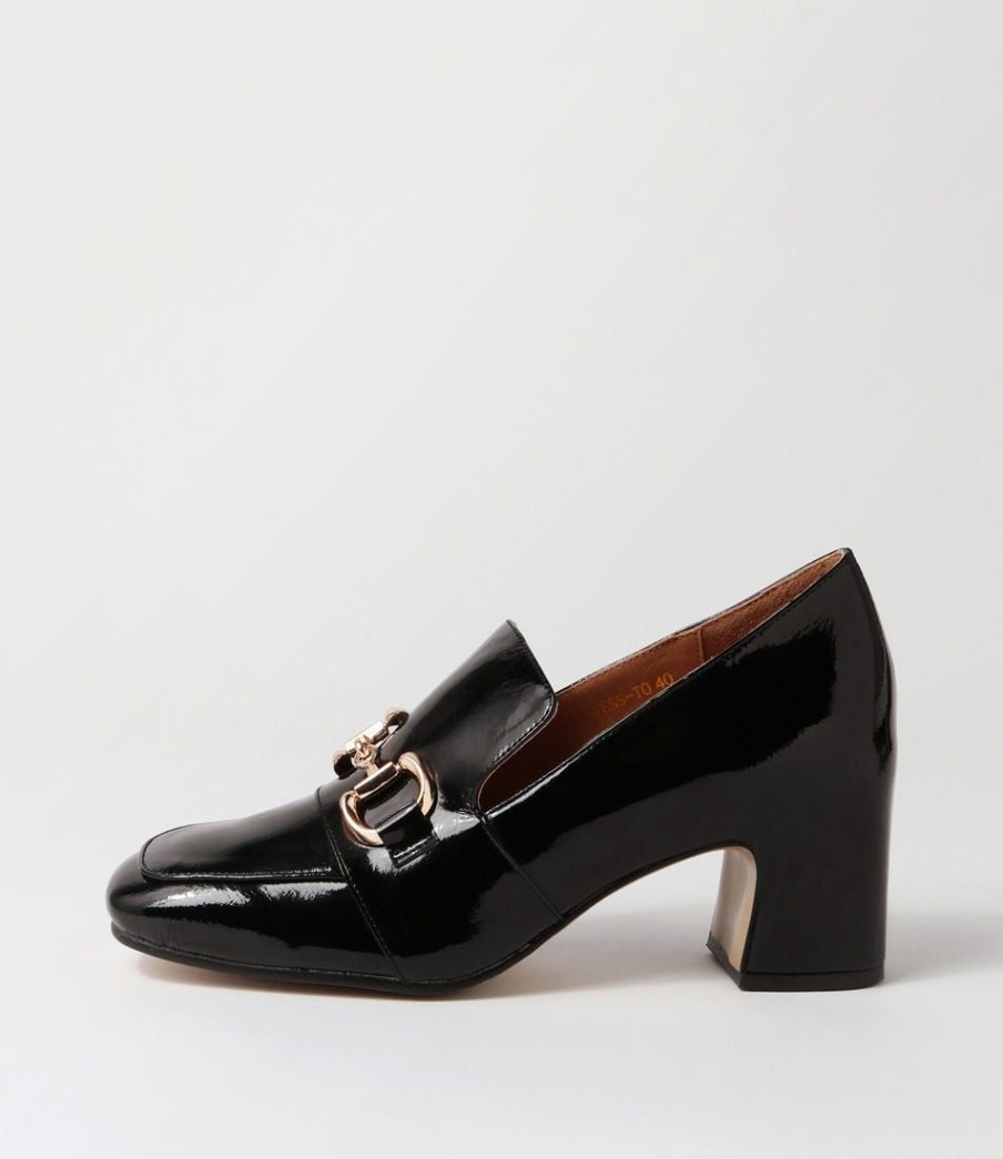 Shoes TOP END | Faness Black Patent Leather Heels