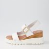 Shoes DJANGO & JULIETTE | Barmer White Leather Sandals