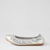 Shoes DJANGO & JULIETTE | Beyond Silver Leather Ballet Flats