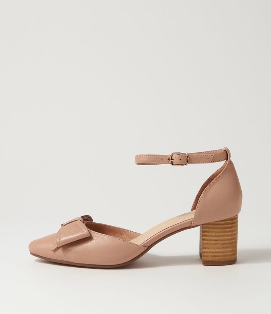 Shoes DIANA FERRARI | Layla Cafe Natural Heel Leather Heels