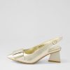 Shoes DJANGO & JULIETTE | Itzel Pale Gold Leather Heels