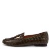 Shoes MOLLINI | Gladiator Olive Croc Leather Loafers