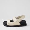 Shoes DJANGO & JULIETTE | Ubads Milk Black Leather Sandals