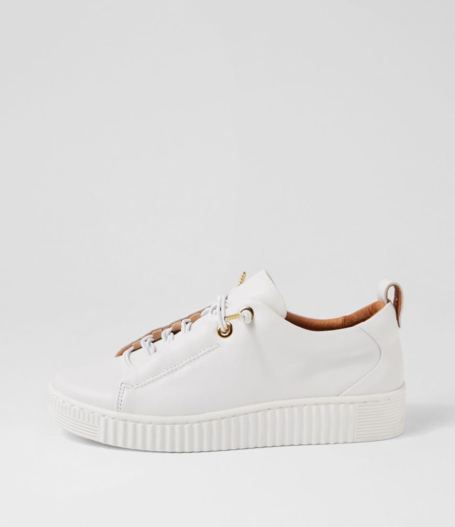 Shoes EOS | Jool White Leather Sneakers