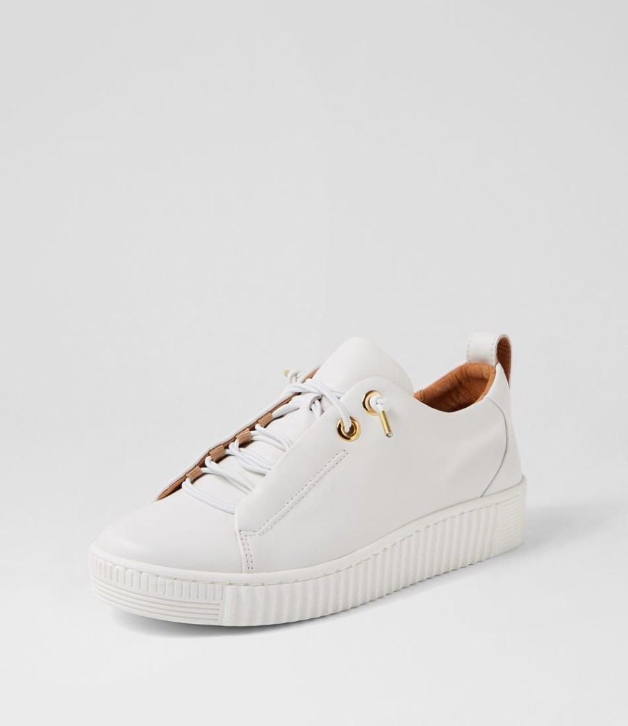 Shoes EOS | Jool White Leather Sneakers