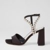 Shoes MOLLINI | Mrs Black Satin Sandals