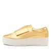 Shoes DJANGO & JULIETTE | Waim Old Gold Lizard Sneakers Ws