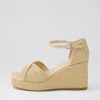 Shoes DJANGO & JULIETTE | Cotton Latte Synthetic Raffia Sandals