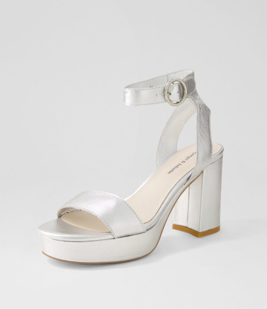 Shoes DJANGO & JULIETTE | Oita Silver Leather Sandals