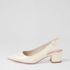 Shoes TOP END | Abigale Ivory Patent Leather Heels