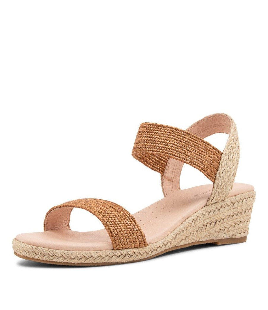 Shoes DIANA FERRARI | Havan Tan Weave Elastic Espadrilles