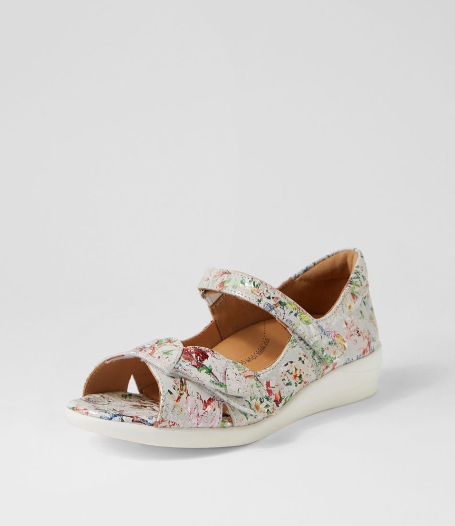 Shoes ZIERA | Disco W Wild Flower Leather Sandals