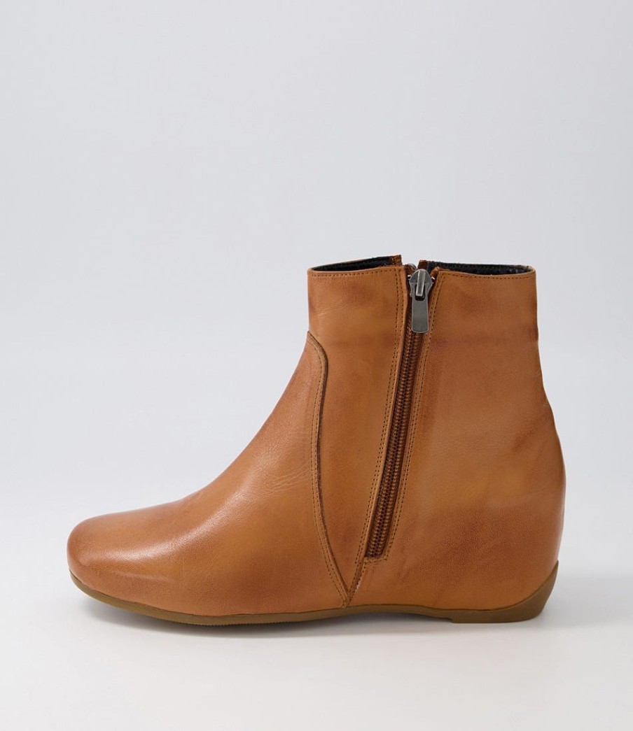 Shoes DIANA FERRARI | Fleur Tan Leather Ankle Boots