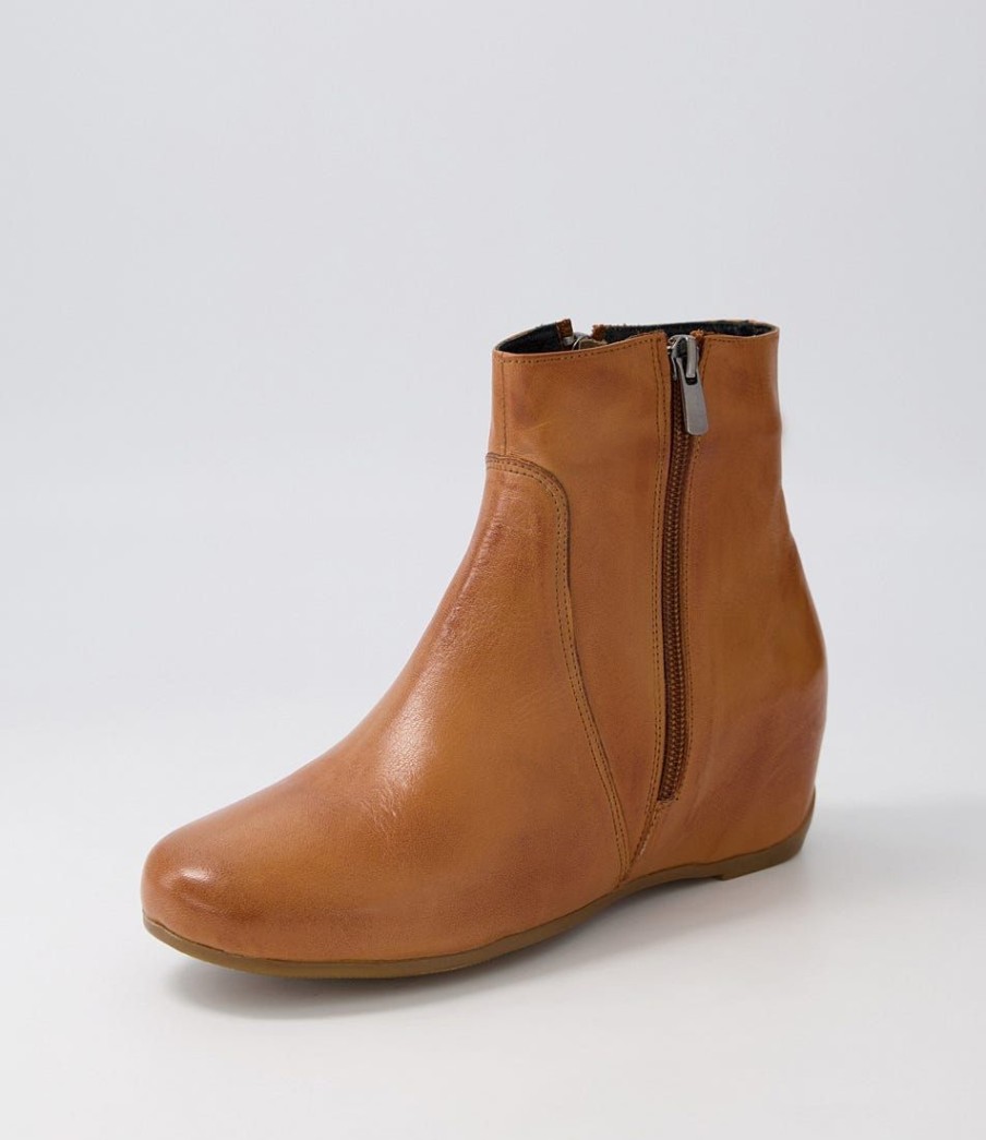 Shoes DIANA FERRARI | Fleur Tan Leather Ankle Boots