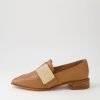 Shoes DJANGO & JULIETTE | Ering Dark Tan Gold Leather Loafers