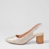 Shoes DIANA FERRARI | Lexstar Silver Wash Woven Leather Heels