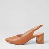 Shoes DIANA FERRARI | Lucine Dark Tan Natural Heel Leather Heels