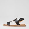 Shoes EOS | Monie Black Leather Sandals