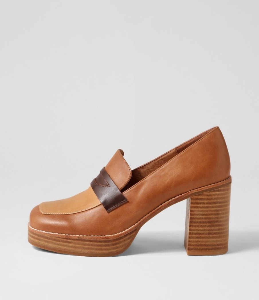 Shoes TOP END | Danyela Tan Multi Leather Heels