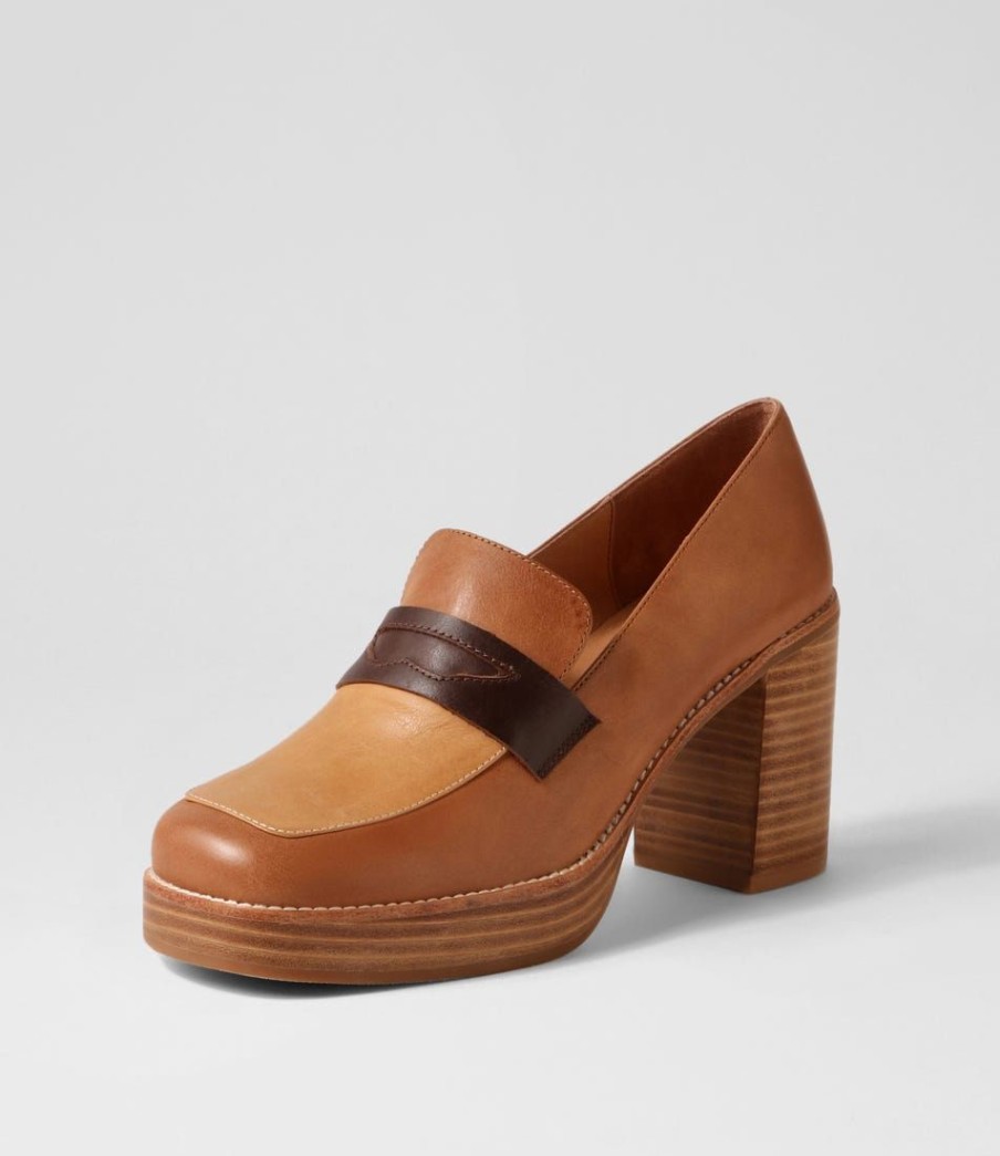 Shoes TOP END | Danyela Tan Multi Leather Heels