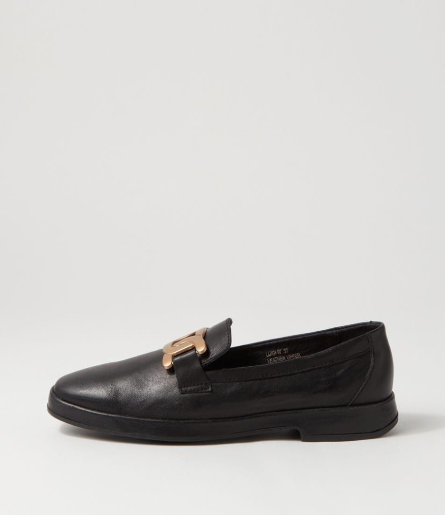 Shoes ALFIE & EVIE | Luigi Black Leather Loafers