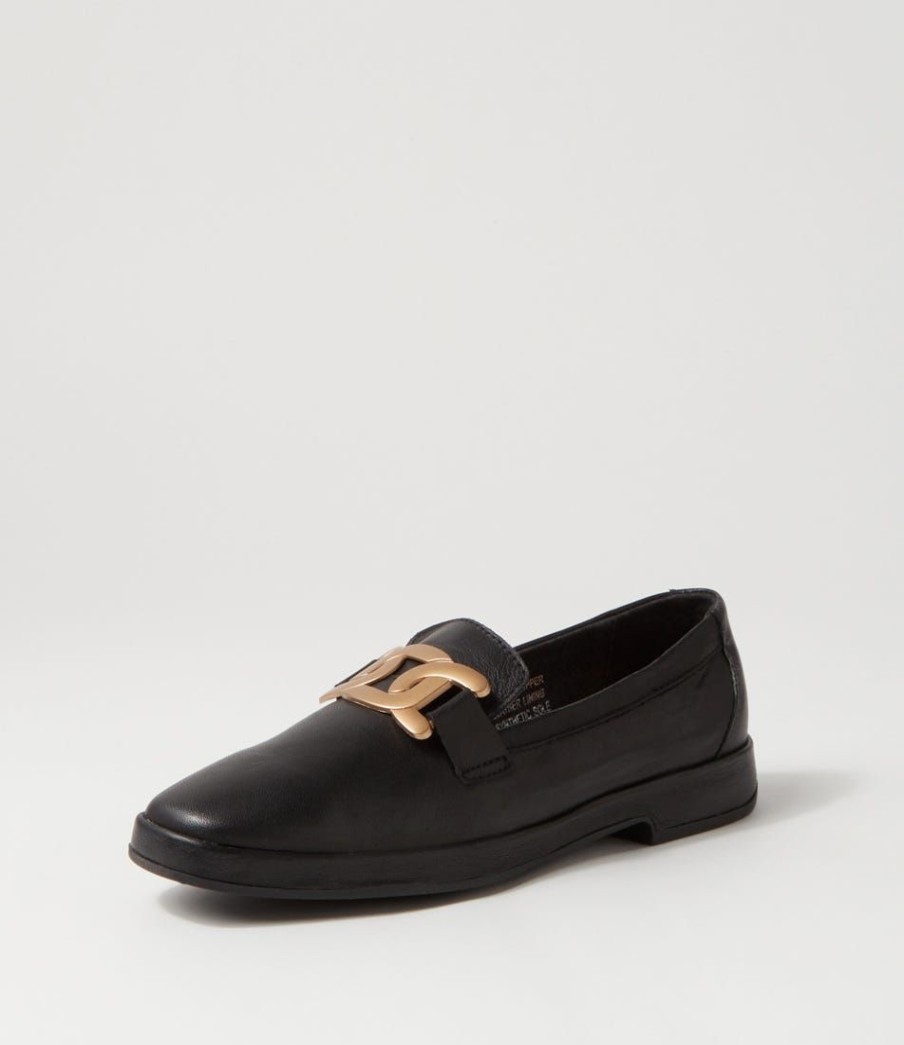 Shoes ALFIE & EVIE | Luigi Black Leather Loafers