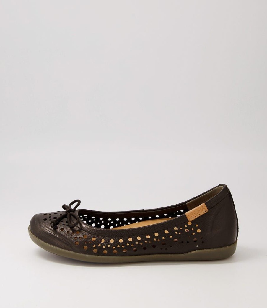 Shoes ZIERA | Lafiaa W Black Leather Ballet Flats