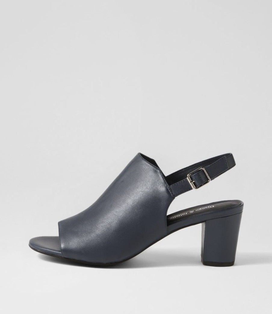 Shoes DJANGO & JULIETTE | Caico Lrg Navy Leather Sandals