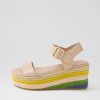 Shoes MOLLINI | Noless Dark Nude Rainbow Leather Rope Espadrilles