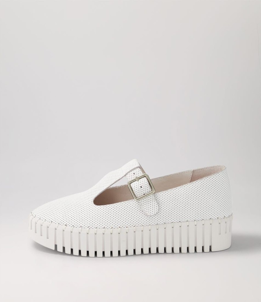 Shoes DJANGO & JULIETTE | Baholt White Leather Sneakers Ws