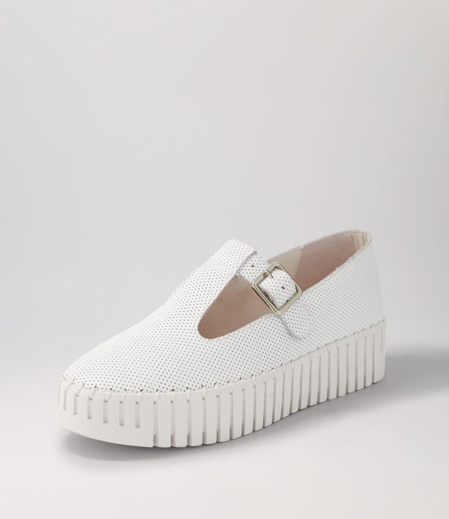 Shoes DJANGO & JULIETTE | Baholt White Leather Sneakers Ws