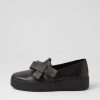 Shoes DJANGO & JULIETTE | Lokki Black Satin Leather Sneakers