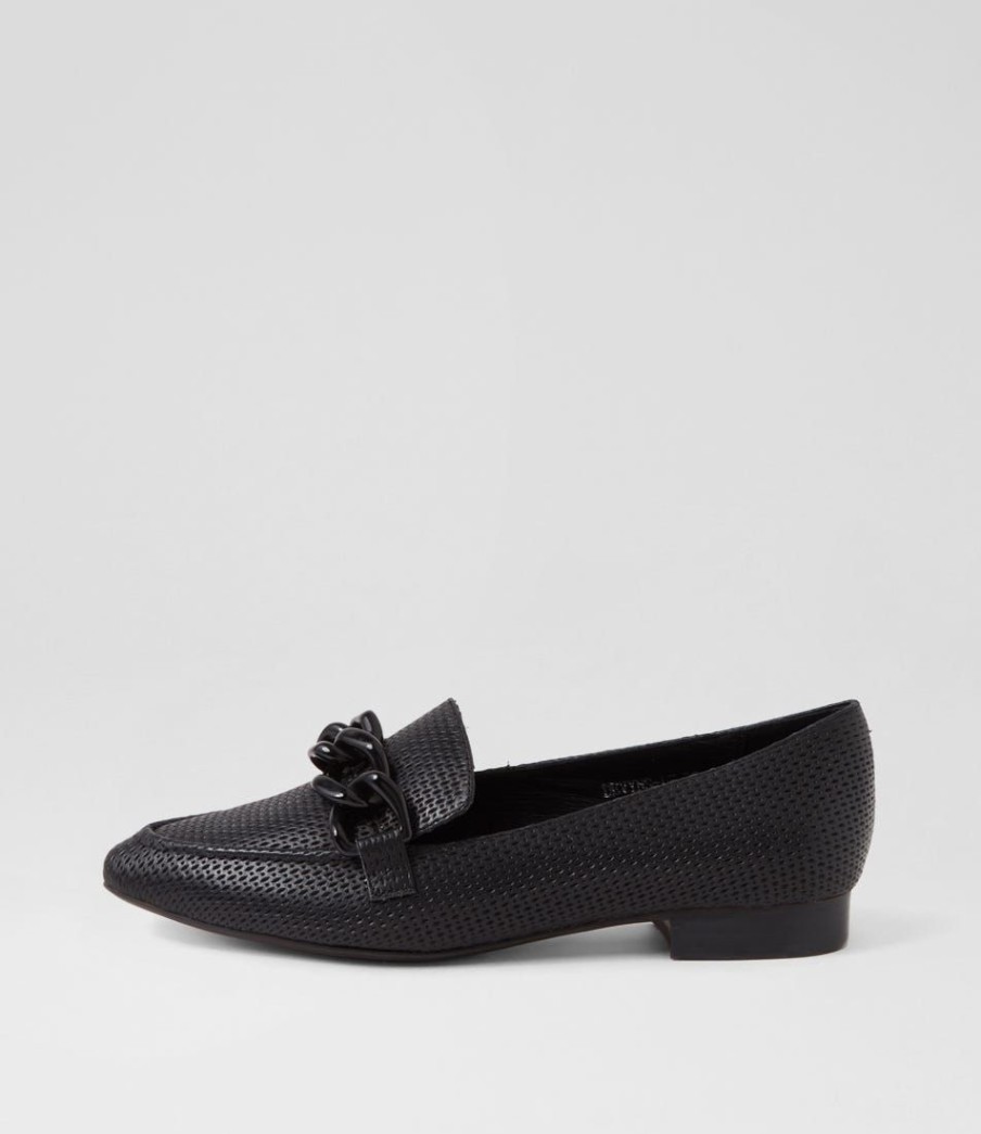 Shoes DIANA FERRARI | Devyns Black Leather Loafers