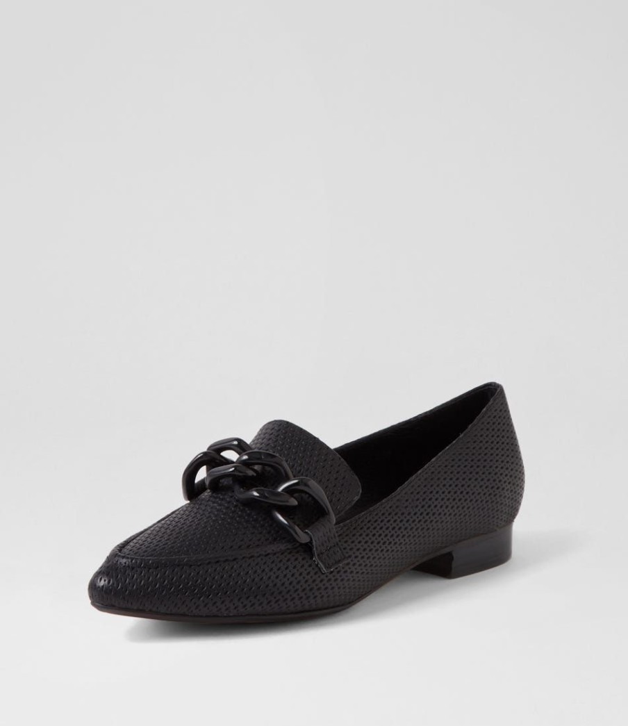 Shoes DIANA FERRARI | Devyns Black Leather Loafers