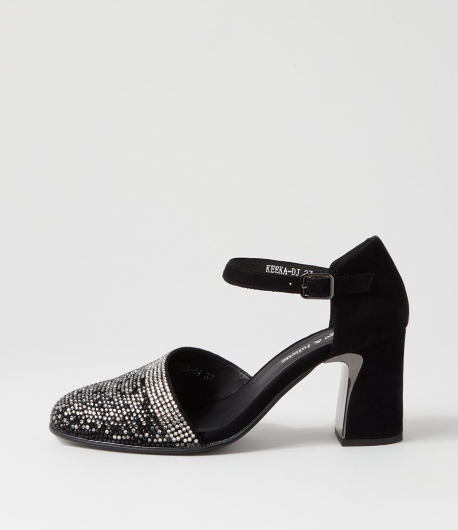 Shoes DJANGO & JULIETTE | Keeka New Black Suede Mary Jane Heels