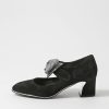 Shoes DJANGO & JULIETTE | Jennos Black Silver Suede Jewels Heels