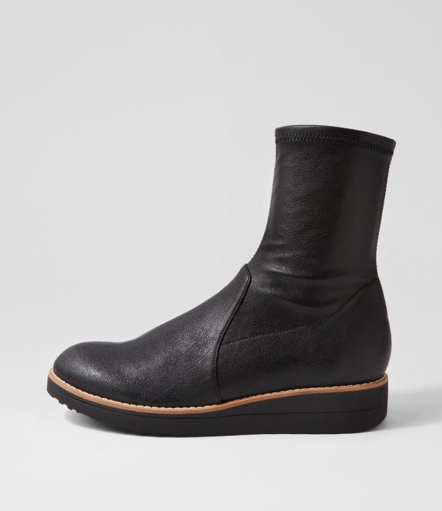 Shoes TOP END | Olissar Black Stretch Ankle Boots