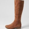 Shoes DJANGO & JULIETTE | Strath Light Choc Suede Knee High Boots