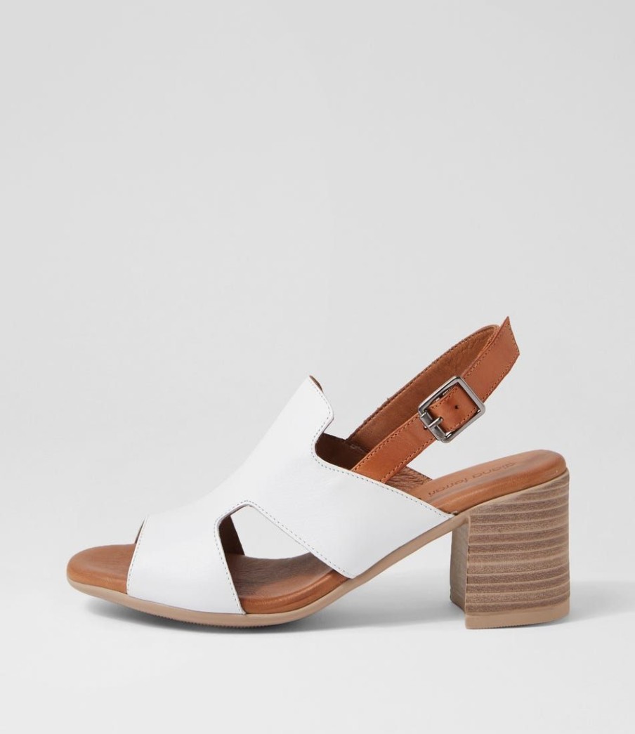 Shoes DIANA FERRARI | Wynstonn White Tan Leather Sandals