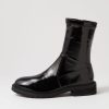 Shoes MOLLINI | Royalty Black Stretch Patent Pu Ankle Boots