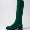 Shoes DJANGO & JULIETTE | Timothie Emerald Stretch Microsuede Knee High Boots