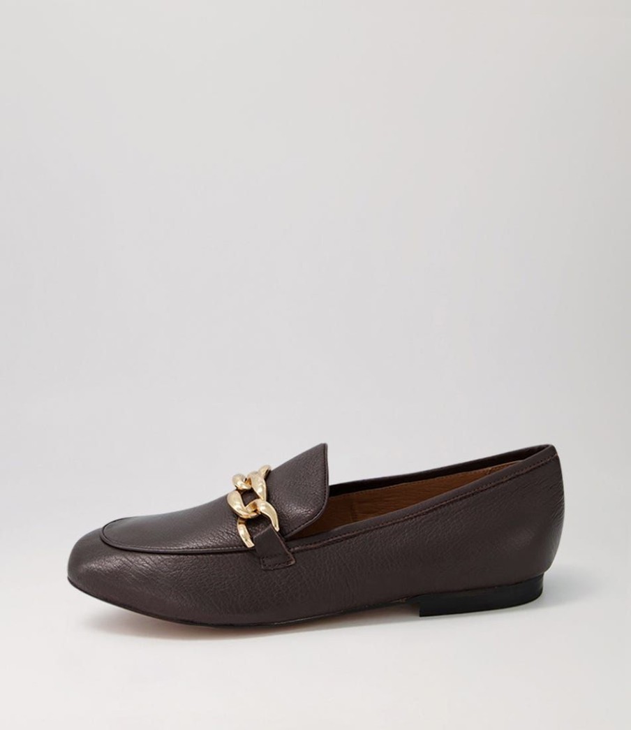 Shoes MOLLINI | Goose Choc Leather Loafers