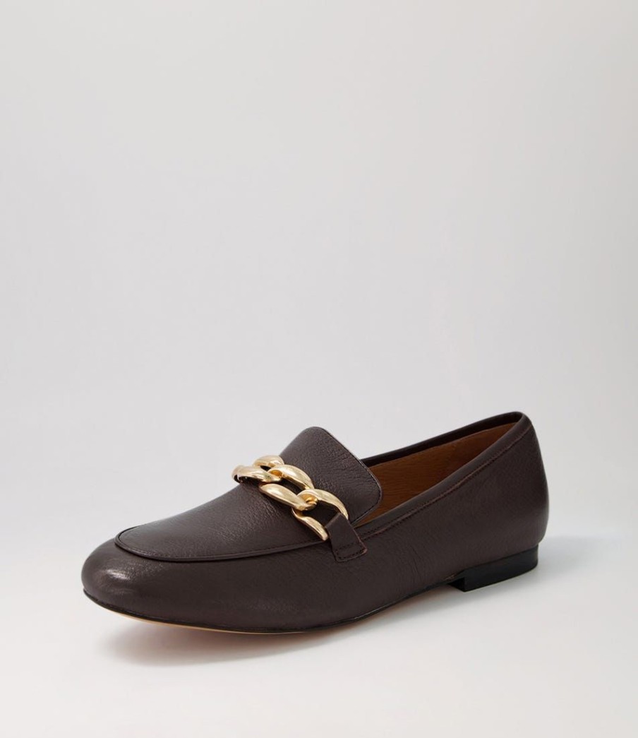 Shoes MOLLINI | Goose Choc Leather Loafers