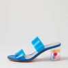 Shoes DJANGO & JULIETTE | Sajita Cobalt Bubble Vinylite Heel Mules