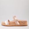 Shoes DJANGO & JULIETTE | Gabon White Nude Multi Slides